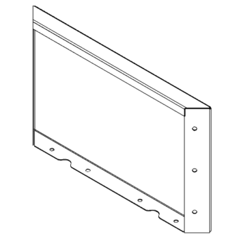 Jekleno korito za rože - Panel - 30 x 50 cm - RAL9010 mat (bela)