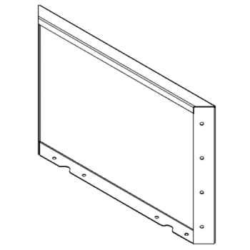 Jekleno korito za rože - Panel - 40 x 60 cm - RAL9010 mat (bela)