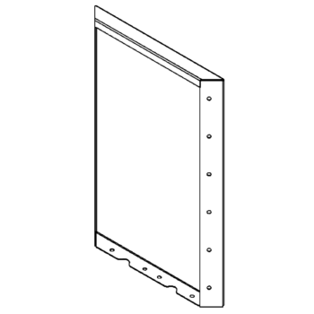Corten jekleno korito za rože - Panel - 60 x 40 cm