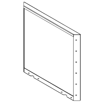 Jekleno korito za rože - Panel - 60 x 60 cm - RAL9010 mat (bela)