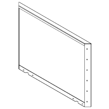 Jekleno korito za rože - Panel - 60 x 80 cm - RAL9010 mat (bela)