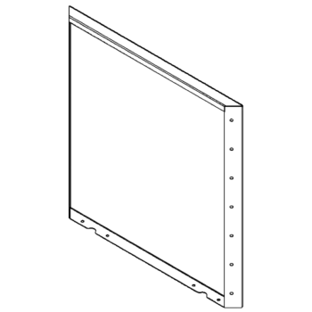 Jekleno korito za rože - Panel - 70 x 70 cm - RAL9010 mat (bela)