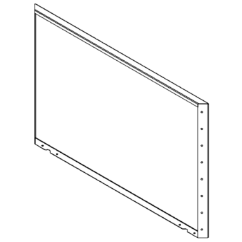 Jekleno korito za rože - Panel - 80 x 120 cm - RAL9005 mat (črna)