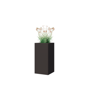 Jekleno korito za rože - Kvadrat - 30 x 30 x 60 cm - Druga RAL barva - Z dnoploščo