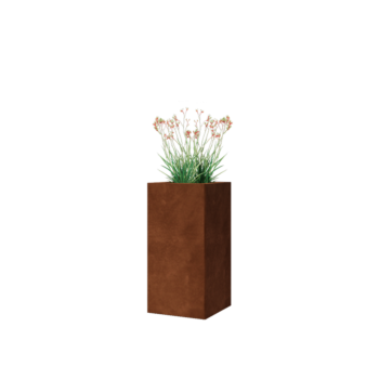 Corten jekleno korito za rože - Kvadrat - 30 x 30 x 60 cm - Brez dnoplošče