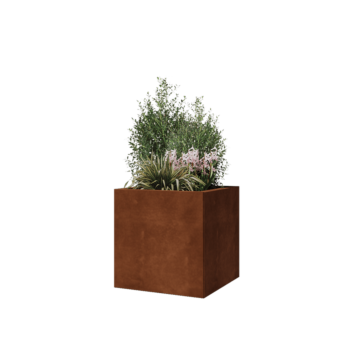 Corten jekleno korito za rože - Kvadrat - 50 x 50 x 50 cm - Brez dnoplošče