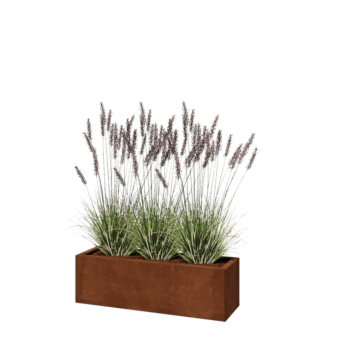 Corten jekleno korito za rože - Pravokotnik - 100 x 30 x 30 cm - Brez dnoplošče