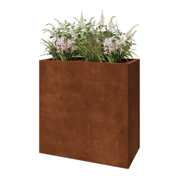 Corten jekleno korito za rože - Pravokotnik - 80 x 40 x 80 cm - Brez dnoplošče
