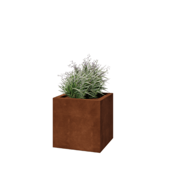 Varjeno korito za rože iz jekla corten Montana 50 x 50 x 50 cm