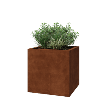 Varjeno korito za rože iz jekla corten Montana 70 x 70 x 70 cm