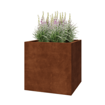 Corten jekleno korito za rože - Kvadrat - 80 x 80 x 80 cm - Varjeno - Brez dnoplošče