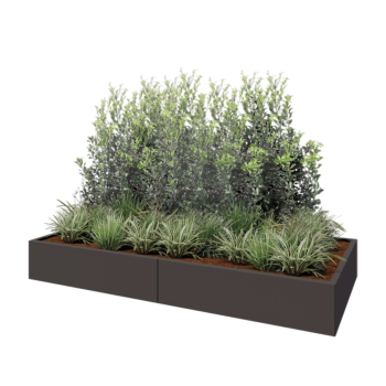 Jekleno korito za rože XXL - Pravokotnik - 240 x 100 x 30 cm - Druga RAL barva - Brez dnoplošče