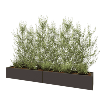 Jekleno korito za rože XXL - Pravokotnik - 240 x 40 x 30 cm - Druga RAL barva - Brez dnoplošče