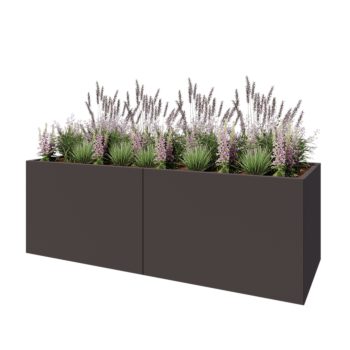 Jekleno korito za rože XXL - Pravokotnik - 240 x 80 x 80 cm - Druga RAL barva - Brez dnoplošče