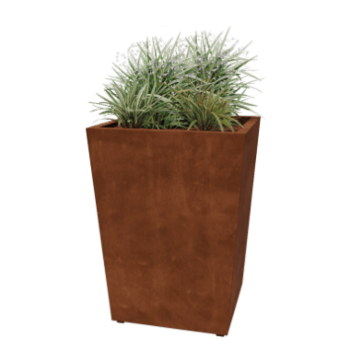 Varjeno korito za rože iz jekla corten Stožec 80 x 80 x 100 cm