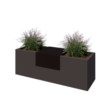 Jeklen podstavek za korito za rože - 40 x 41 x 20 cm - Bronze