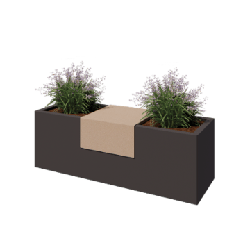 Jeklen podstavek za korito za rože - 40 x 41 x 20 cm - Sand look