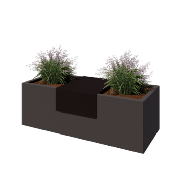 Jeklen podstavek za korito za rože - 40 x 51 x 20 cm - Bronze