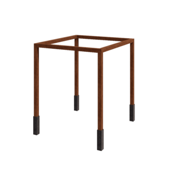 Corten jeklena pergola - Kvadrat - 274 x 250 x 230 cm - Z betonskim podstavkom