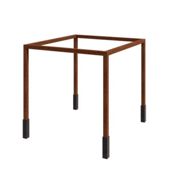 Corten jeklena pergola - Kvadrat - 324 x 300 x 230 cm - Z betonskim podstavkom