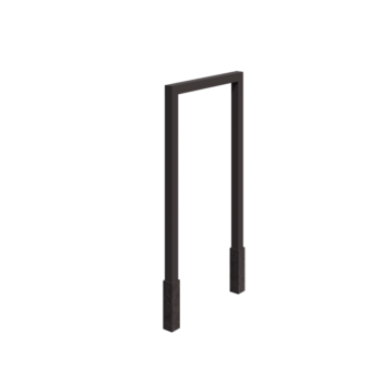 Jeklena pergola - Raven - 150 x 230 cm - RAL7016 mat (antracitno siva) - Z betonskim podstavkom