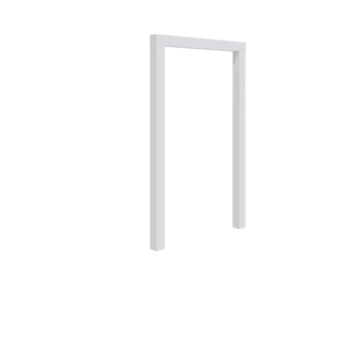 Jeklena pergola - Raven - 150 x 230 cm - RAL9010 mat (bela) - Brez betonskega podstavka