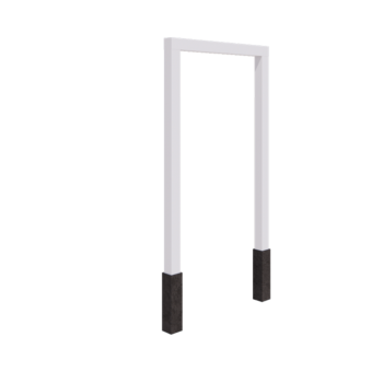 Jeklena pergola - Raven - 150 x 230 cm - RAL9010 mat (bela) - Z betonskim podstavkom