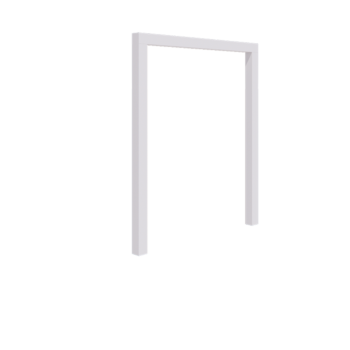 Jeklena pergola - Raven - 200 x 230 cm - RAL9010 mat (bela) - Brez betonskega podstavka