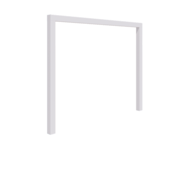 Jeklena pergola - Raven - 300 x 230 cm - RAL9010 mat (bela) - Brez betonskega podstavka