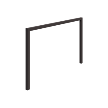 Jeklena pergola - Raven - 400 x 230 cm - RAL7016 mat (antracitno siva) - Brez betonskega podstavka