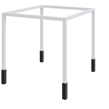 Jeklena pergola - Kvadrat - 324 x 300 x 230 cm - RAL9010 mat (bela) - Z betonskim podstavkom