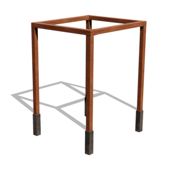 Pergola iz jekla corten nastavitev kvadrat 224 x 200 cm
