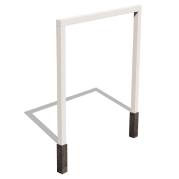 Jeklena pergola - Raven - 250 x 230 cm - RAL9005 mat (črna) - Brez betonskega podstavka