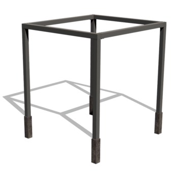 Pergola iz prašno barvanega jekla nastavitev kvadrat 274 x 250 cm