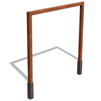 Pergola iz jekla corten ravno 300 cm