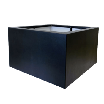 Poliester Korito za rože - Kvadrat - 120 x 120 x 60 cm - RAL9010 mat (bela) - Z dnom