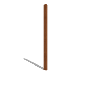Ograjni steber iz jekla corten 200 cm