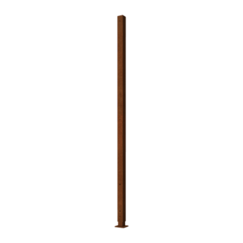 Stojalo iz jekla corten ravna podlaga kotiček s 190 x 6 x 6 cm