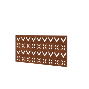 Vrtna ograja iz jekla corten H ploščo V 120 x 63,3 cm