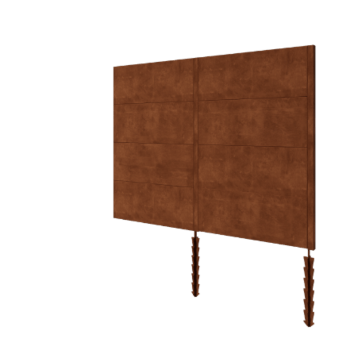 Corten jeklena ograja H4 - Celoten komplet - 252 x 6 x 190 cm