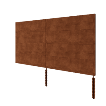 Corten jeklena ograja H4 - Celoten komplet - 372 x 6 x 190 cm