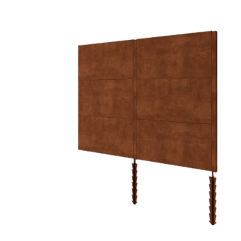 Corten jeklena ograja H3 - Celoten komplet - 252 x 6 x 190 cm