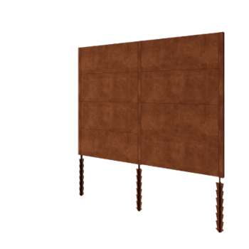 Corten jeklena ograja H4 - Celoten komplet - 258 x 6 x 190 cm