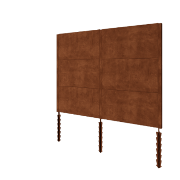 Corten jeklena ograja H3 - Celoten komplet - 258 x 6 x 190 cm