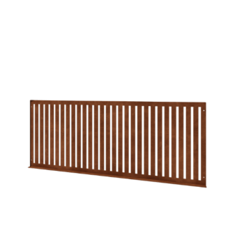 Okrasna ograja za vrt iz jekla corten S 149 x 60 cm
