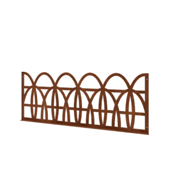 Okrasna ograja za vrt iz jekla corten T 149 x 60 cm