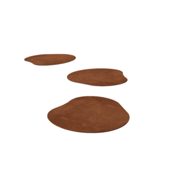 Pohodna plošča iz jekla corten Organska 40 x 40 cm