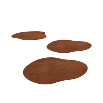 Corten jeklena stopna plošča - Organski - 50 x 50 cm