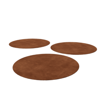 Corten jeklena stopna plošča - Okrogel - 75 cm