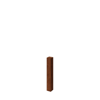 Corten jekleni ograjni stebriček - 12 x 12 x 80 cm